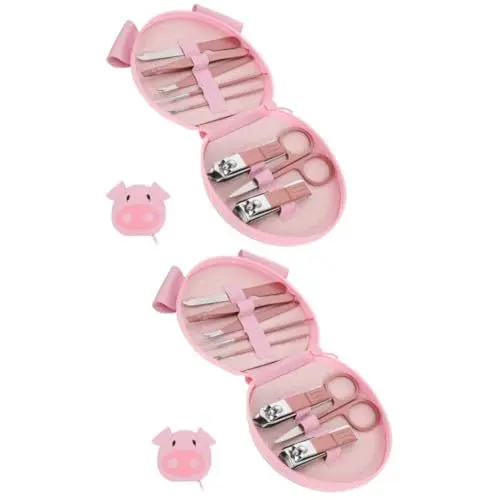 Produktbild: FRCOLOR 2 Sätze Cartoon-nagelschere Professionelles Maniküre-set Pflegewerkzeuge Nagelpflege-pediküre Pediküre-set Werkzeug Zum Nagelschneiden Tragbares Nagelpflegeset Rostfreier Stahl