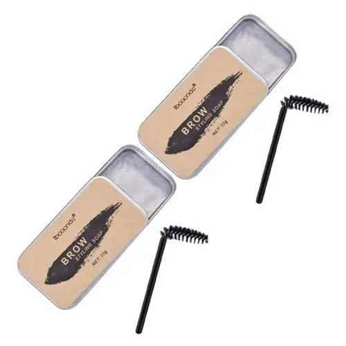 Produktbild: FRCOLOR 2 Sätze Styling-creme Für Augenbrauen Natürliche Brauen Brauen Make- up Balm Augenbraue Seife Mit Pinsel Augenbraue Styling Pomade Rostfreier Stahl 3d Das Wilde Augenbrauenbürste