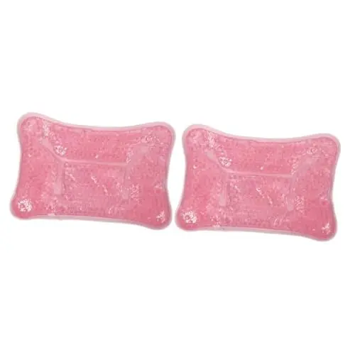 Produktbild: FRCOLOR 2 Stk Gel Kissen seidenband bandfeile Sehnen cooling pads kühlende matte kühlkissen heat pads Bänder kühlmatten schienbeinschoner tape kühlunterlage kühlpad PVC plus Polyester Rosa
