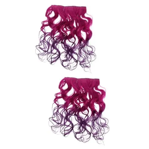 Produktbild: FRCOLOR 2 Stk Perücke Haarschmuck Für Mädchen Künstliches Pferdeschwanz-haarteil Kunsthaarverlängerung Mädchen Stirnbänder Tiara Für Mädchen Stirnband Matter Hochtemperaturdraht Welle
