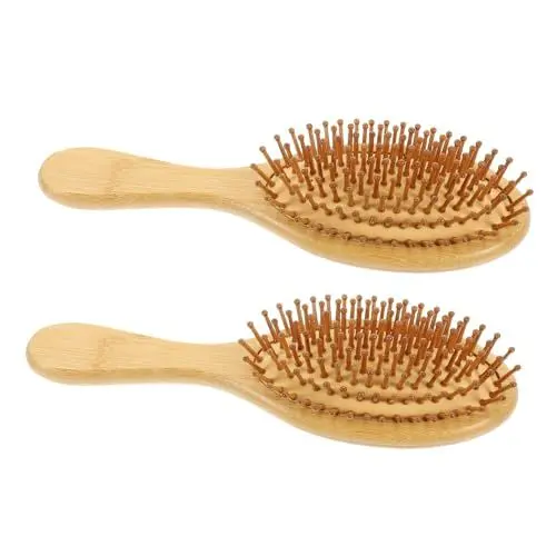 Produktbild: FRCOLOR 2st Holzkamm Für Naturhaar Bürste Für Lockiges Haar Antistatische Haarbürste Haar Saubere Bürste Kamm Für Männer Massagekamm Für Die Kopfhaut Haar Und Kopfhaut Massieren Bambus