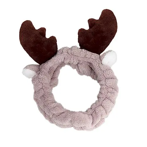 Produktbild: FRCOLOR Flanell Hirschgeweih Stirnband Make-up Haar Band Weihnachten Frauen Eine Größe Passt