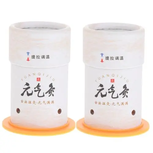Produktbild: FRCOLOR 3 Sätze Moxibustion-box Tragbares Schröpfmassagegerät Moxibustion Hitze Körper Tragbarer Moxabrenner Moxakegelhalter Handmassagegeräte Moxa-gerät Papierrohr Weiß 2 Stück * 3