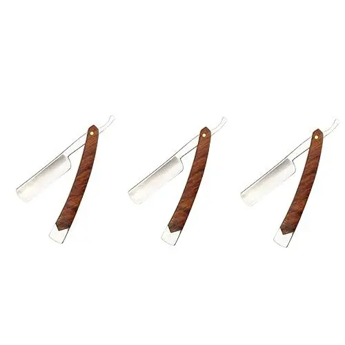 Produktbild: FRCOLOR 3st Friseurrasierer Für Männer Professional Manueller Rasierer Rasiermesser Für Männer Rasiermesser Friseur Profi Rasiermesser Aus Edelstahl Handrakel Klinge Mann Haushalt