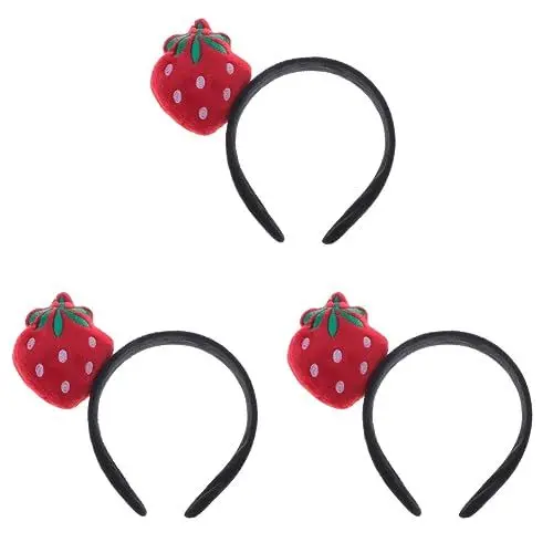 Produktbild: FRCOLOR 3st Haarschmuck Erdbeer Haarband Plüsch Haarband Cosplay-kopfschmuck Obst Wassermelone