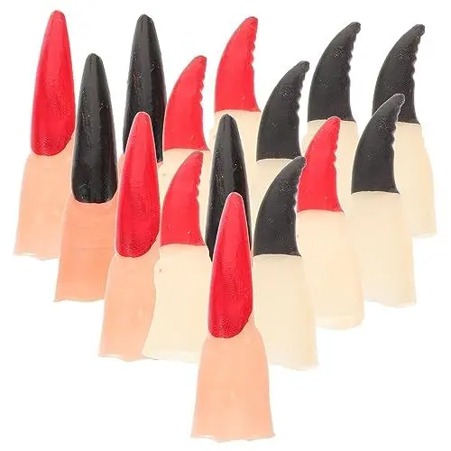 Produktbild: FRCOLOR Halloween Hexennägel 40 Stück Falsche Hexenfinger Requisiten Für Cosplay-partys Hexenkostüme