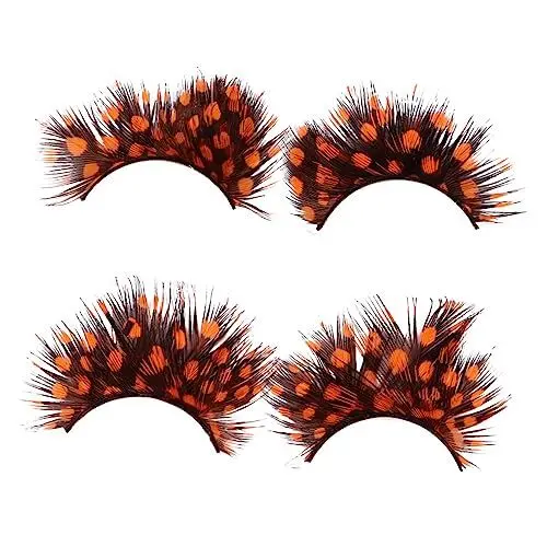 Produktbild: FRCOLOR 4 Paare Feder falsche Wimpern Rollenspielkostüm künstliche Wimpern Wimpernverlängerungen für Kostüme falsche Halloween-Wimpern Party Wimpern Jesus Kleidung Lidschatten