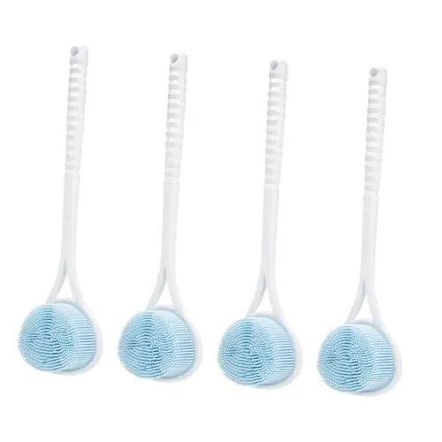 Produktbild: FRCOLOR 4 Stück Badebürste Badepeeling Bürste Mit Langem Griff Kopfhaut Massagebürste Dusch Rückenbürste Mit Langem Bad Peeling Schrubber Rückenbürste Für Dusche Für Frauen