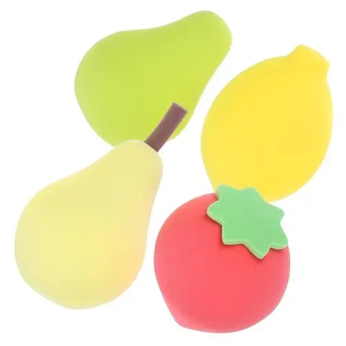 Produktbild: FRCOLOR Make-up-schwämme in Fruchtform – 4 Stück Mit Make-up-tools Für Frauen – Tragbares Make-up – Schönheit