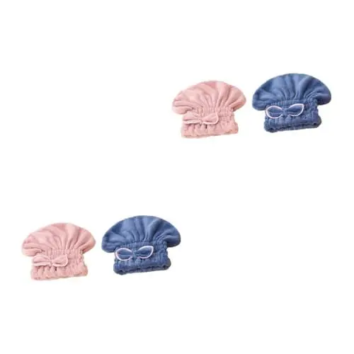 Produktbild: FRCOLOR 4 Stück Haartrockenhaube Mikrofaser Weiche Haartrocknungskappe Handtücher Zum Föhnen Duschhauben Für Damen Schnell Handtuch Für Die Haare Haarduschhaube Niedlich Trockenes Haartuch