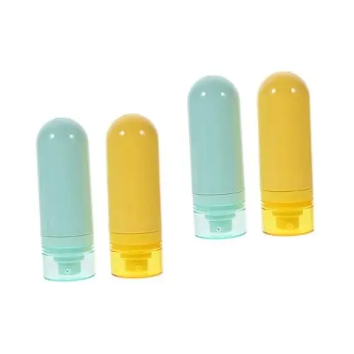 Produktbild: FRCOLOR 4 Stück Lotionsflasche Reiseshampoo Quetschflasche Aus Plastik Pumpflaschen Reiseflaschen Aus Kunststoff Unter Leere Flaschen Kosmetik Reiselotion Sanft Fräulein Reiseartikel Abs