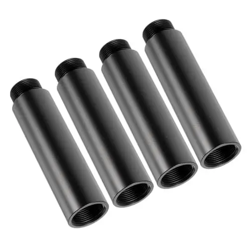 Produktbild: FRCOLOR 4 Stück Mikrofon Arm Verlängerung Aluminiumlegierung Mikrofonständer Adapter Erweiterungsrohr für Optimale Höhenanpassung Stabil und Langlebig für Studio und Home Setup