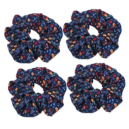 Produktbild: FRCOLOR 4 Stück elastisches Haargummi Haarschal kurz zu binden Scrunchies Haarschals Seide haarring hair scrunchies Haargummis Pferdeschwanzhalter für Mädchen frisch Haarseil Haarschmuck