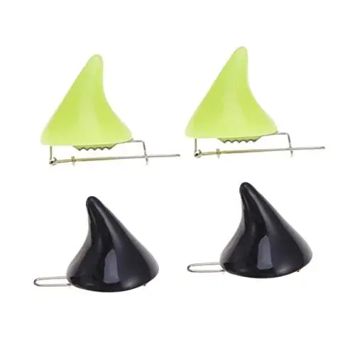 Produktbild: FRCOLOR 4 Stücke Japanische Haarnadel Harz Haarspangen Schwarz Zubehör Für Lustige Party Hut Teufel Hörner Haarspangen Für Halloween Halloween Teufel Stütze Kleidung Ecke Clip