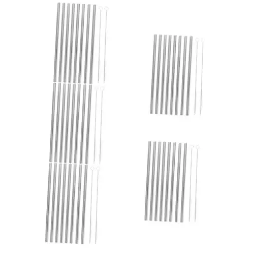 Produktbild: FRCOLOR 5 Sets Edelstahl Trinkhalme Trinkhalme Mehrweg Trinkhalme Shakes Trinkhalme Wiederverwendbare Trinkhalme Strohhalme Bunte Trinkhalme Babyflaschenbürste Metall Bar Strohhalme