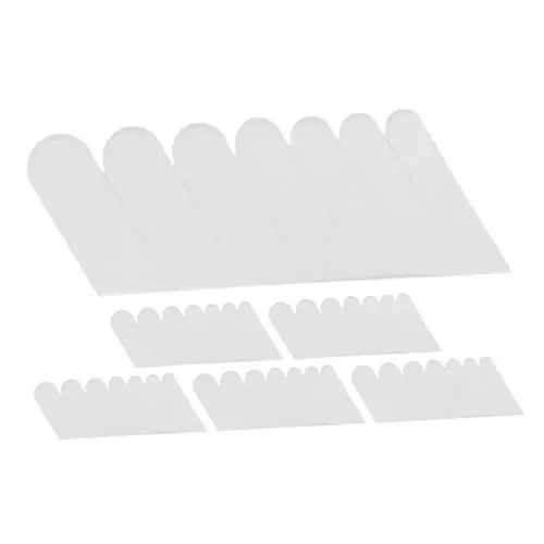 Produktbild: FRCOLOR 6 Blätter Maniküre- und Schutzaufkleber Nagelreparaturpflaster Nagelreparaturband Nagelpolitur Nagelfolienpflaster Werkzeug zur Nagelverstärkung Nagelkunstwerkzeuge Seidengaze Weiß