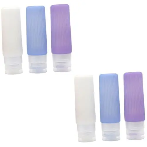 Produktbild: FRCOLOR 6 STK Flasche Aus Kieselgel Tragbare Shampooflasche Schaumpumpe Reiseshampoo Leere Reiseflasche Toilettenartikel Flaschen Silikonbehälter Reisespender Reiseartikel Kosmetik Reisen