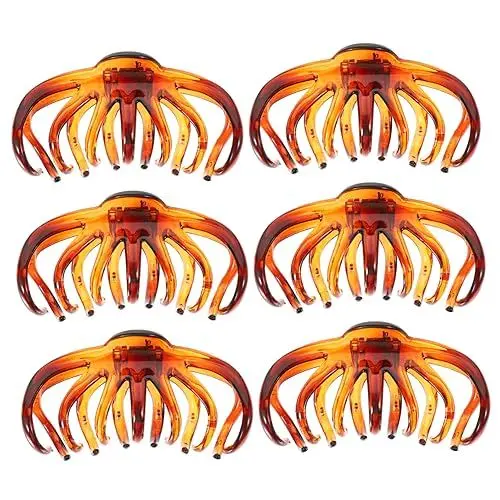 Produktbild: FRCOLOR 6 Stück Große Clips für Frauen Große Haarclips Ohne Kiefer Clips für Dickes Lockiges Haar