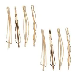 Produktbild: FRCOLOR 8Pcs Accessoires Haarnadeln Klemmen Minimalistische Mädchen Pin Zierlich Für Clips Mode Geometrische Haarspangen Haarnadel Kreative Metall Bobby Schmuck Kopfschmuck Styling