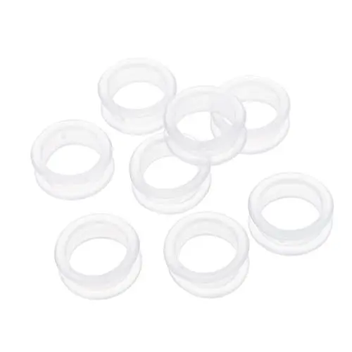 Produktbild: FRCOLOR 8St Schere Silikonring Scherfingereinsätze geschmeidiger Scherenring zwiebelschneider verbandsschere Ringe Scherenhandringabdeckung Scherenfingerschutz Kosmetik Haustierschere Weiß