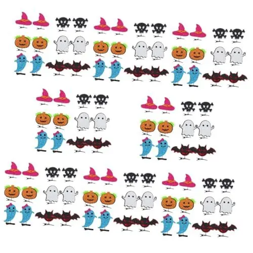 Produktbild: FRCOLOR 96 Stk Halloween-Haarspangen halloween haarspangen haarspange halloween Geisterhaarspangen Geisterhaarnadeln Tiara Haarklammer Halloween-Party-Haar-Accessoires Kürbis Haarspange