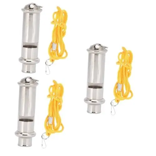 Produktbild: FRCOLOR 9 STK Taubenpfeife Klingende Reflexpfeife Trainingspfeife Für Hunde Leise Hundepfeife Vogel Trainingspfeife Notpfeife Schallreflexionspfeife Tonpfeife Tragbar Rostfreier Stahl Seil