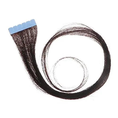 Produktbild: FRCOLOR Haarspangen Für Mädchen Echthaar-Perücken Schwarze Haarspange Echthaarverlängerungen Haarverlängerungsband Haarteile Für Frauen Schwarzer Haarglätter Klebeband Haarnadel