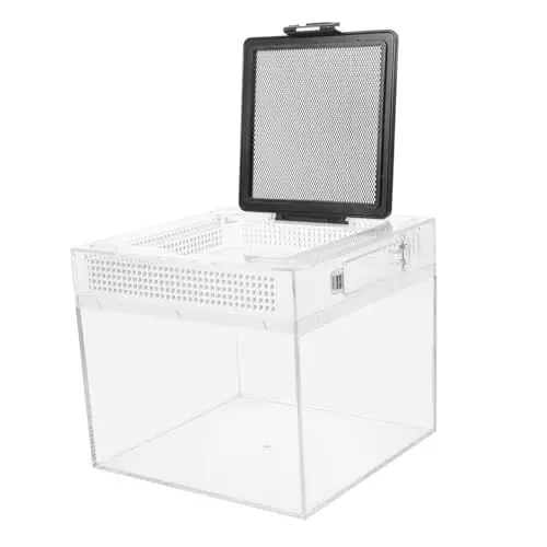 Produktbild: FRCOLOR Kasten Transparente Reptilienbox Praktischer Futterbehälter Tarantel Spinnen-Terrarium Vogelspinnenkäfig Lebensraumkäfig Für Vogelspinne Kleine Tiere Gehörnter Frosch Aggreko