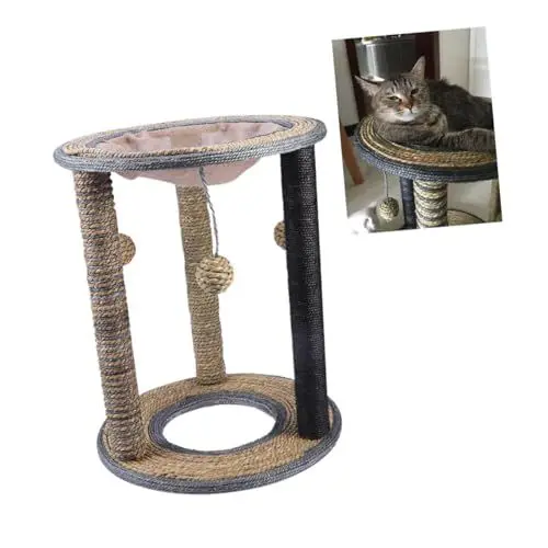 Produktbild: FRCOLOR Katzenkletterbaum Großer Katzenbaum Katzenkratzgestell Spielzeug Haustier Katzenklettergerüst Katzenkletterturm Katzennest Katzenkratzständer Katzenkratzspielzeug