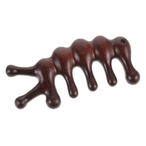 Produktbild: FRCOLOR Meridian Massage Kamm Massagekamm Für Zuhause Kamm Für Frauenhaare Haarmassagekamm Kopfhautmassagegerät Aus Holz Damen Haarkamm Reisekamm Haarpflegekamm Holzkamm Grünes Sandelholz