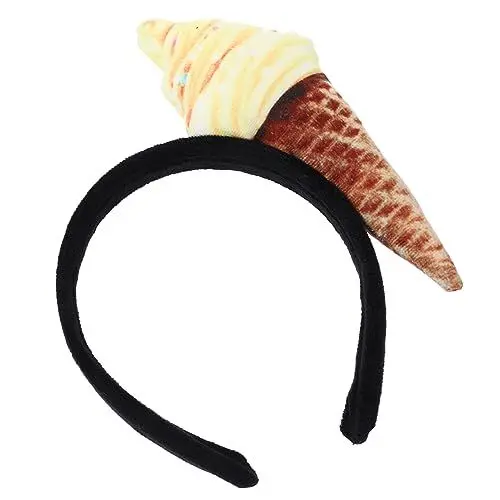 Produktbild: FRCOLOR Neuartige Essenshüte Gesichtswaschstirnband Salonkostüm Eistüte-kostüm Eiscreme-partyzubehör Stirnband Zum Waschen Des Gesichts Eiscreme-haarband Essenskappe Stoff Kind Konisch