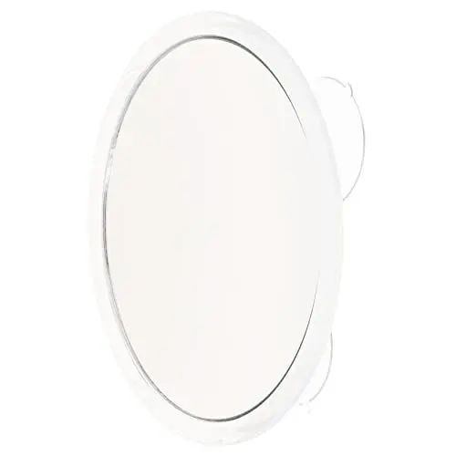 Produktbild: FRCOLOR Schminkspiegel Mit Saugnapf Vergrößerungsspiegel Tragbarer Spiegel Mit Saugnapf 10-Fach Vergrößernder Saugspiegel Make-up-kosmetikspiegel Bad Weiß Handspiegel Acryl Niedlich