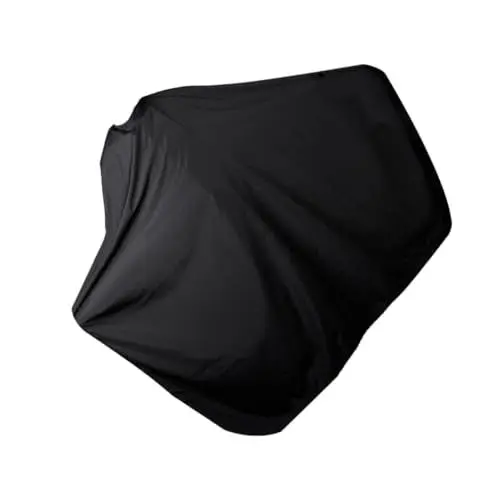 Produktbild: FRCOLOR Friseurumhang 140x160cm Baber Cape mit Easy-on Metallschnalle Friseurmantel Beauty Salon Umhang Baber Gown Schwarz Hautfreundlich