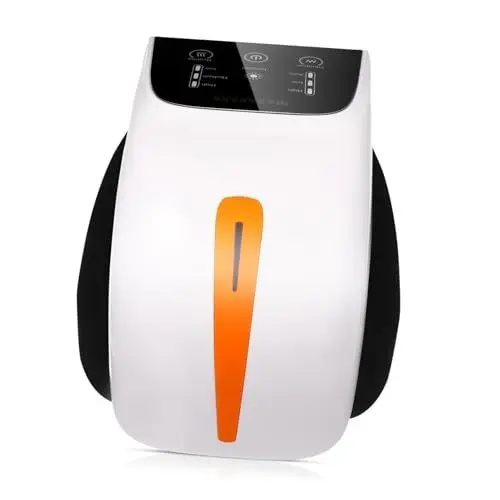 Produktbild: FRCOLOR kniemassage knee relief Schultermassagegerät beheizte Kniebandage Knieschützer beheizte Kniestütze mit Massage Massagegerät für Knie elektrisch Hyperthermie Halterung Netz