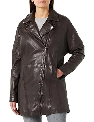 Produktbild: Freaky Nation Damen Anike-FN Ledermantel, Dark Oak, L