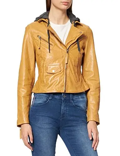 Produktbild: Freaky Nation Damen Easy Biker-FN Lederjacke, Clay, L