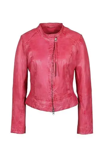 Produktbild: Freaky Nation Damen New Charis-FN Lederjacke, meta pink, S