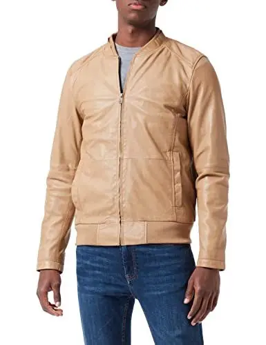 Produktbild: Freaky Nation Herren Yorik-FN Lederjacke, beige, 3XL