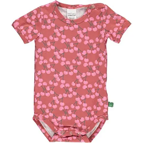 Produktbild: Fred's World by Green Cotton Baby Girls Cherry s/s Body and Toddler Sleepers, Cranberry, 56
