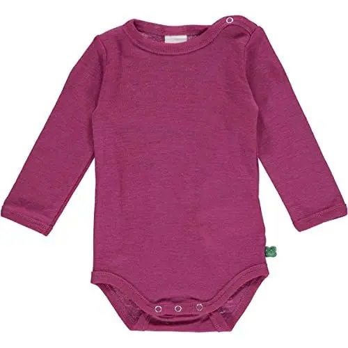 Produktbild: Fred's World by Green Cotton Baby Girls Wool Body Base Layer, Plum, 92