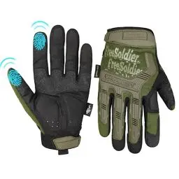 Produktbild: FREE SOLDIER Outdoor Handschuhe Taktische Handschuhe Herren Motorradhandschuhe mit gepolstertem für Fahrrad Airsoft Militär Paintball und andere Outdoor Aktivitäten(Armeegrün,XL)