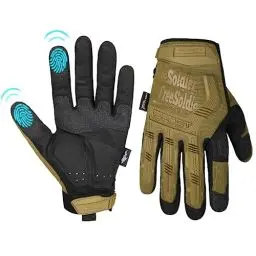 Produktbild: FREE SOLDIER Outdoor Handschuhe Vollfinger Taktische Handschuhe Herren Motorradhandschuhe mit gepolstertem für Fahrrad Airsoft Militär Paintball und andere Outdoor Aktivitäten (Braun, M)