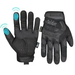 Produktbild: FREE SOLDIER Sport Handschuhe Taktische Motorradhandschuhe Herren Halbfinger Handschuhe mit gepolstertem Ideal für Fahrrad Airsoft Militär Paintball Kletter und andere Outdoor Aktivitäten(XL,Schwarz)