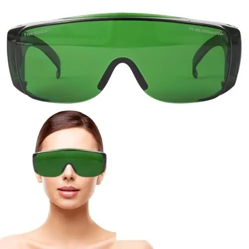 Produktbild: FREEMASCOT IPL 200nm-2000nm Wellenlänge Laserschutzbrille für Laserschönheit und kosmetischen Augenschutz Laser-Haarentfernung