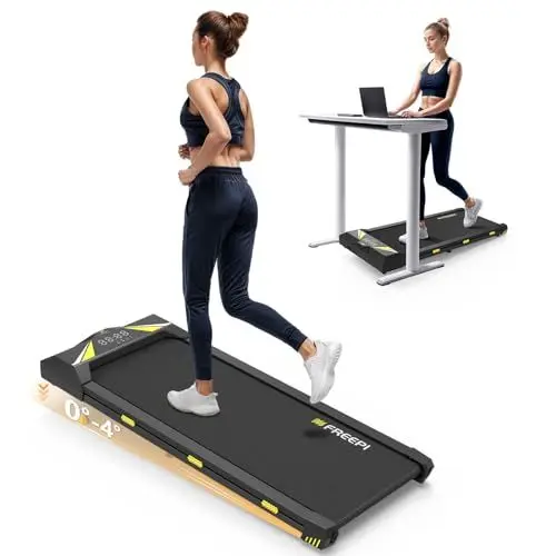 Produktbild: Freepi 4 in 1 Laufband für Zuhause mit Neigung 1-6km/h 2.5PS Motor mit Fernbedienung, Walking Laufband Pad Schreibtisch ragbar Heim-Fitnessgerät