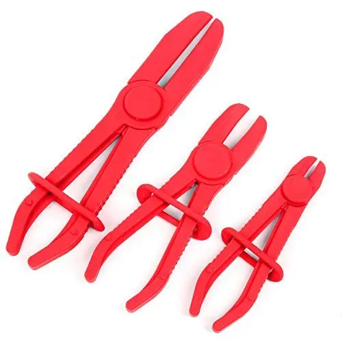 Produktbild: FreeTec 3-tlg Schlauchklemmen Zange Schlauch Klemmzange Abklemmzange Schlauchklemmenzangen Set (rot)