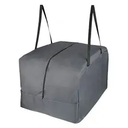 Produktbild: freigarten.de Aufbewahrungstasche/Cover für Loungekissen | Grau | 80 x 80 x 60 cm Schutzhülle Semi-Wasserabweisend | 100% Polyester PVC - Beschichtung | für Outdoor Garten Möbel (Anthrazit)