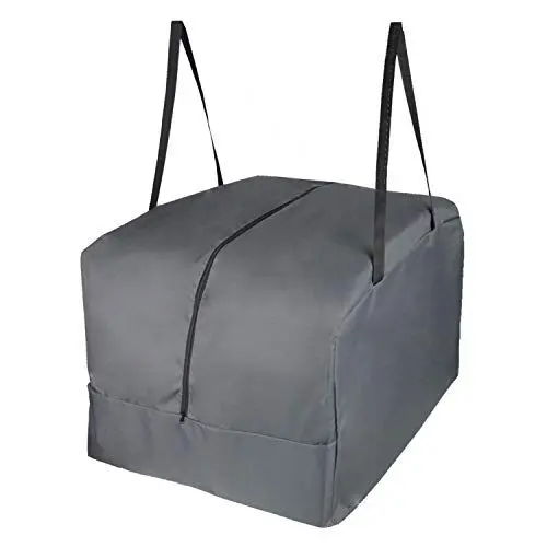 Produktbild: freigarten.de Aufbewahrungstasche/Cover für Loungekissen | Grau | 80 x 80 x 60 cm Schutzhülle Semi-Wasserabweisend | 100% Polyester PVC - Beschichtung | für Outdoor Garten Möbel (Anthrazit)