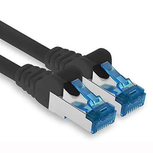 Produktbild: freiwerk 10.0 M - CAT-6a Netzwerk-Kabel, Ethernet, Lan & Patch Kabel RJ-45 SFTP 10GB/s - 1 Stück Schwarz