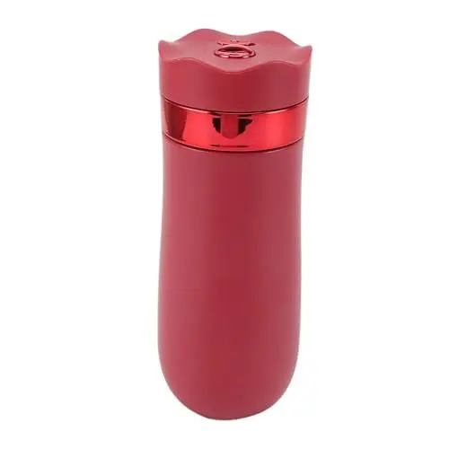 Produktbild: French-Press-Reisebecher, 320 Ml, Tragbarer Vakuum-Edelstahl-Pressbecher für Kaffee, Tee, 20,6 X 7,9 Cm (Rot)